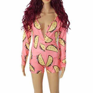Women's Taco Long Sleeved Onesie SMALL THROUGH XL